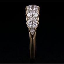 Anniversary Band Round Old Miner Natural Earth Mined Diamond 5 Stone Jewellery 5 Carats