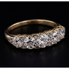 Anniversary Band Round Old Miner Natural Earth Mined Diamond 5 Stone Jewellery 5 Carats