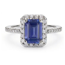 natural emerald sapphire 3.50ct ring side angle