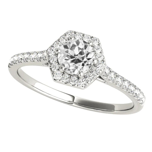 Anniversary Halo Round Real Old Miner Diamond Ring 3.50 Carats
