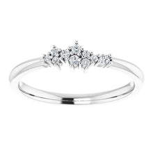 Anniversary Natural Diamond Ring 1 Carat Cluster Set White Gold 14K