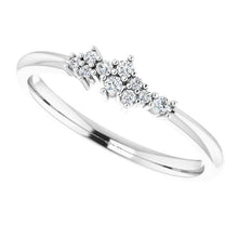 Anniversary Natural Diamond Ring 1 Carat Cluster Set White Gold 14K
