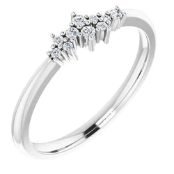Anniversary Natural Diamond Ring 1 Carat Cluster Set White Gold 14K