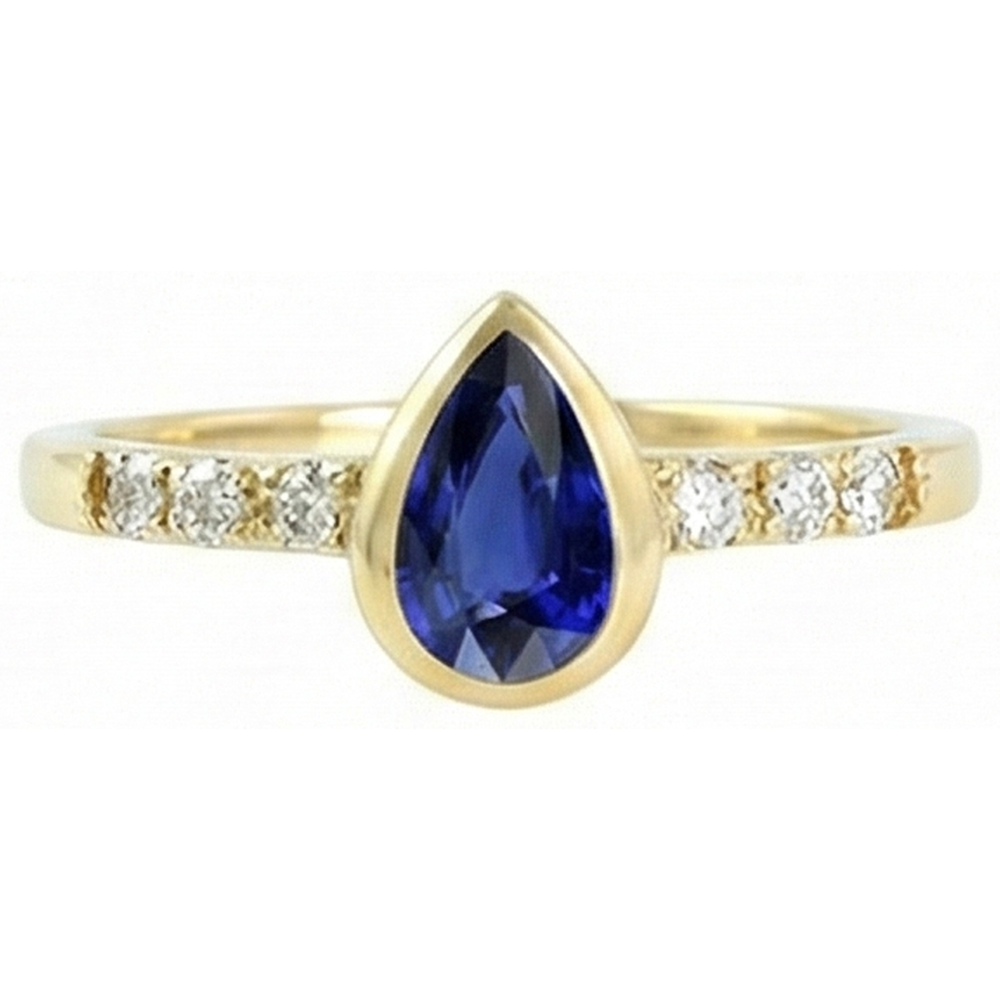 natural round sapphire 2ct watch side angle