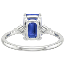 Anniversary Ring Emerald Ceylon Sapphire & Natural Earth Mined Diamond Accents 3.25 Carats