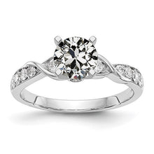 Anniversary Ring Round Old Cut Real Diamond Twisted Shank 2.75 Carats