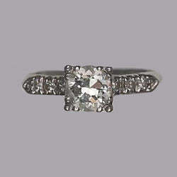 Anniversary Ring Round Old Mine Cut Natural Diamonds 1.75 Carats