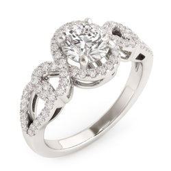 Anniversary Round Real Natural Earth Mined DIAMOND ( NOT LAB GROWN ) Engagement Ring Antique Style 2 Ct. WG 14K