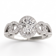 Anniversary Round Real Natural Earth Mined DIAMOND ( NOT LAB GROWN ) Engagement Ring Antique Style 2 Ct. WG 14K