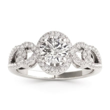 Anniversary Round Real Natural Earth Mined DIAMOND ( NOT LAB GROWN ) Engagement Ring Antique Style 2 Ct. WG 14K