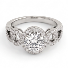 Anniversary Round Real Natural Earth Mined DIAMOND ( NOT LAB GROWN ) Engagement Ring Antique Style 2 Ct. WG 14K
