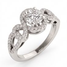Anniversary Round Real Natural Earth Mined DIAMOND ( NOT LAB GROWN ) Engagement Ring Antique Style 2 Ct. WG 14K
