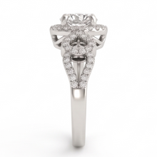 Anniversary Round Real Natural Earth Mined DIAMOND ( NOT LAB GROWN ) Engagement Ring Antique Style 2 Ct. WG 14K