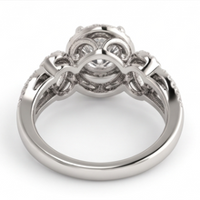 Anniversary Round Real Natural Earth Mined DIAMOND ( NOT LAB GROWN ) Engagement Ring Antique Style 2 Ct. WG 14K