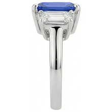Anniversary Sapphire Ring 5 Carats 3 Stone Emerald Natural Earth Mined Diamonds Jewellery
