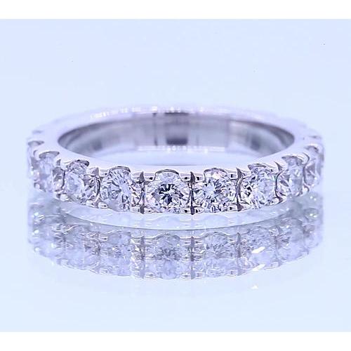Anniversary Band Natural Earth Mined Diamond White Gold Jewellery 3.50 Carats