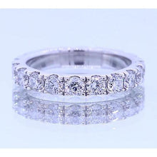 Anniversary Band Natural Earth Mined Diamond White Gold Jewellery 3.50 Carats