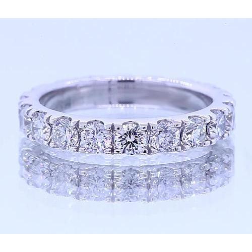 Anniversary Band Natural Earth Mined Diamond White Gold Jewellery 3.50 Carats