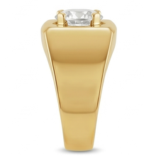 Antique Cushion Mens Ring – Diamond 2 ct 10K Yellow Gold