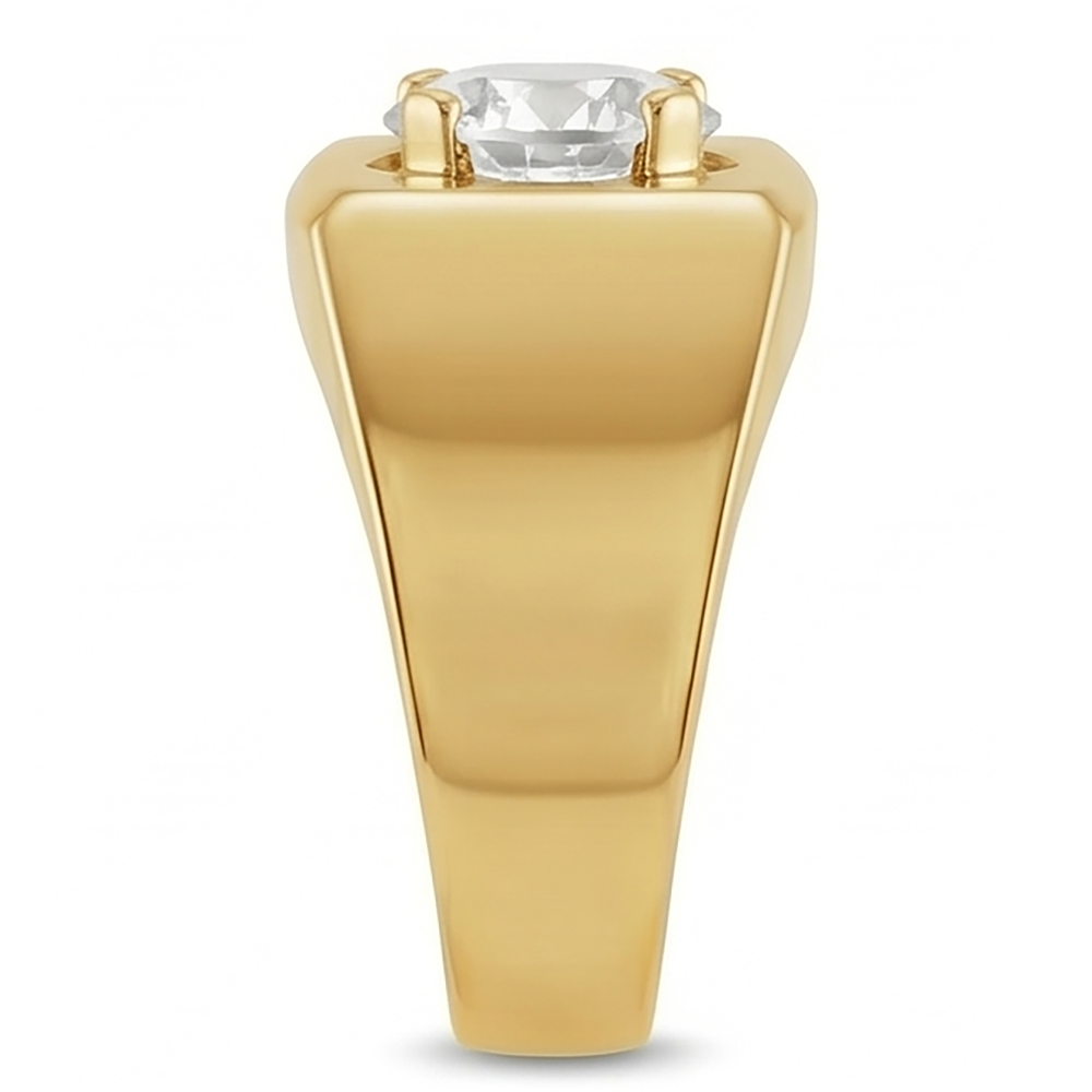 Antique Cushion Mens Ring – Diamond 2 ct 10K Yellow Gold