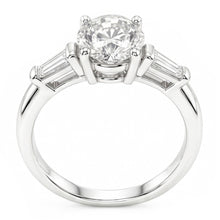 Antique European 3-Stone Ring – Fine Diamond 2.50 ct 14 Karat White