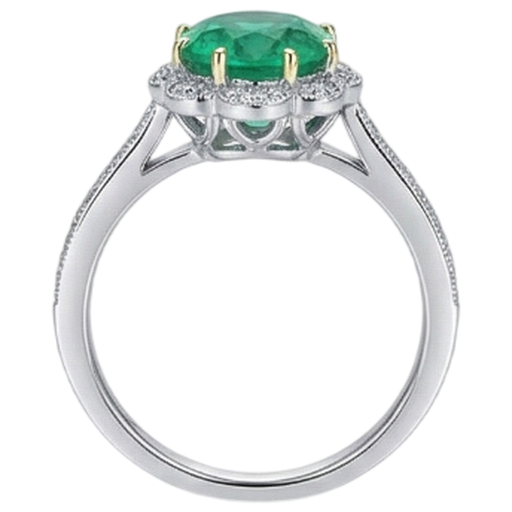 Custom Gemstone Ring 2 ct – top view