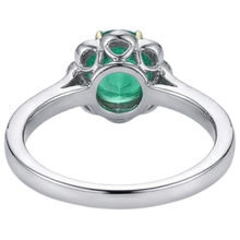 Authentic Emerald Gemstone Ring – back view