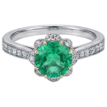Custom Gemstone Ring 2 ct – side view
