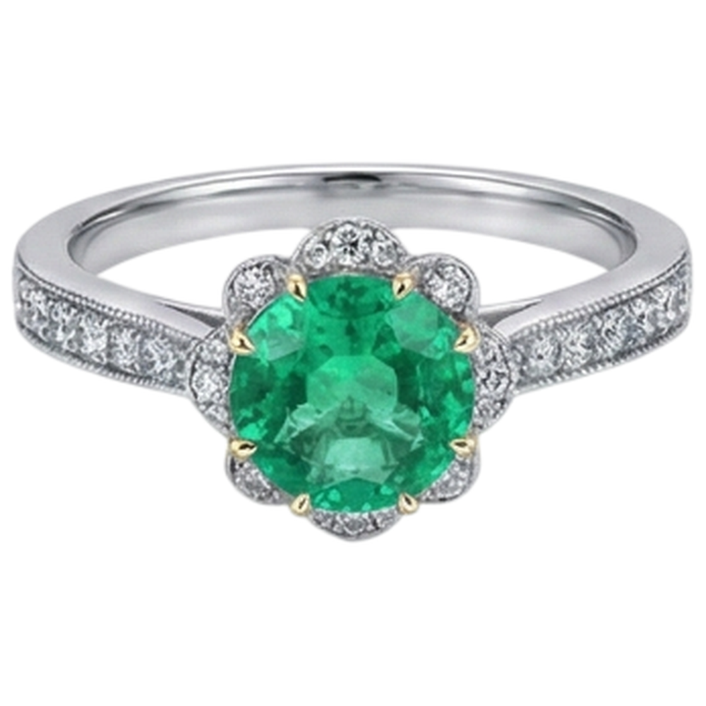 Custom Gemstone Ring 2 ct – side view
