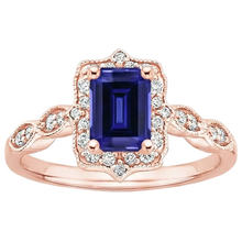 Antique Style Blue Sapphire Natural Earth Mined Diamond Ring 3 Carats Gemstone