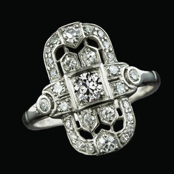 Antique Style Engagement Ring Old Cut Round Natural Diamonds 3 Carats