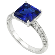 natural round sapphire 4.50ct ring top view