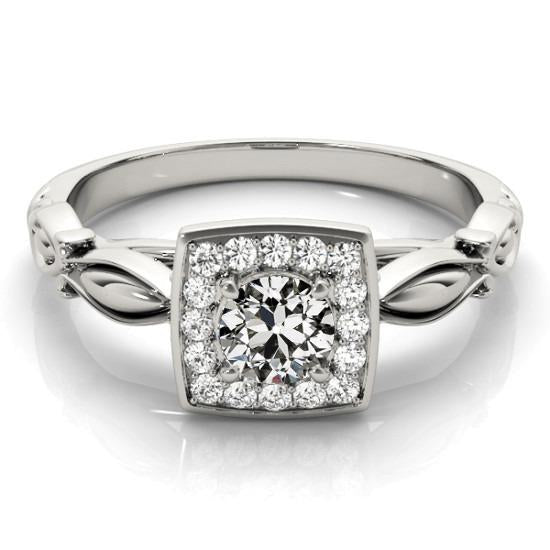 Antique Style Halo Ring Old Miner Natural Diamond Jewelry Gold 14K 2.50 Carats