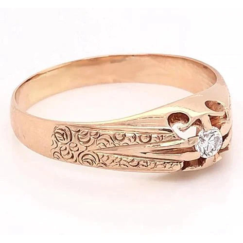 Antique Style Men's Natural Diamond Ring 0.50 Carats Filigree3