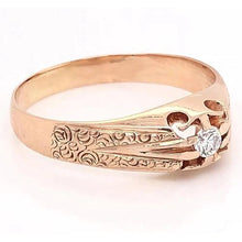 Antique Style Men's Natural Diamond Ring 0.50 Carats Filigree3