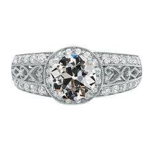 Antique Style Milligrain Old Miner Genuine Diamond Ring Thick Shank 5 Carats