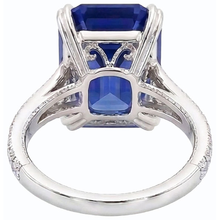 Antique Style Natural Earth Mined Diamond Emerald Blue Sapphire Ring Accented 8 Carats