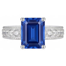 Antique Style Natural Earth Mined Diamond Ring Basket Setting Blue Sapphire 1.75 Carats