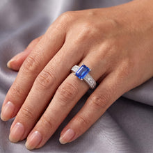 Antique Style Natural Earth Mined Diamond Ring Basket Setting Blue Sapphire 1.75 Carats