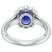 Antique Style Natural Earth Mined Diamond Ring Halo Flower Style Blue Sapphire 2.50 Carats
