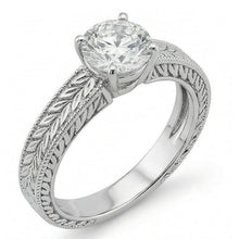 Antique Style Natural Earth Mined Diamond Solitaire 2.50 Carat Wedding Ring 14K White Gold