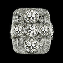 Antique Style Old Mine Cut Natural Diamond Ring 9 Carats Milgrain Shank