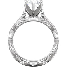 Antique Style Real Diamond Anniversary Ring 1.76 Carats White Gold 14K