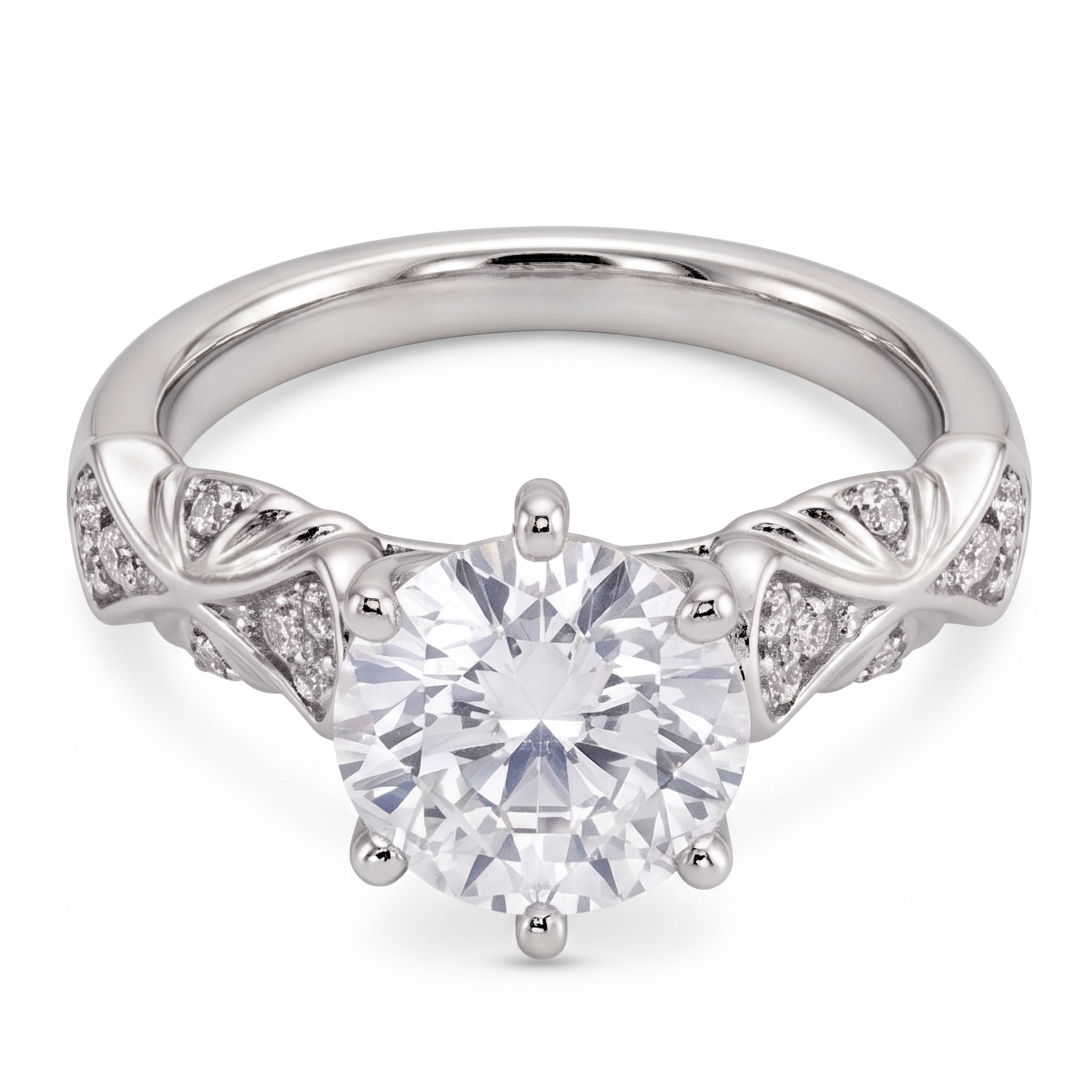 Antique Style Real Natural Earth Mined DIAMOND ( NOT LAB GROWN ) Anniversary Ring 1.76 Carats White Gold 14K
