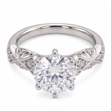 Antique Style Real Natural Earth Mined DIAMOND ( NOT LAB GROWN ) Anniversary Ring 1.76 Carats White Gold 14K
