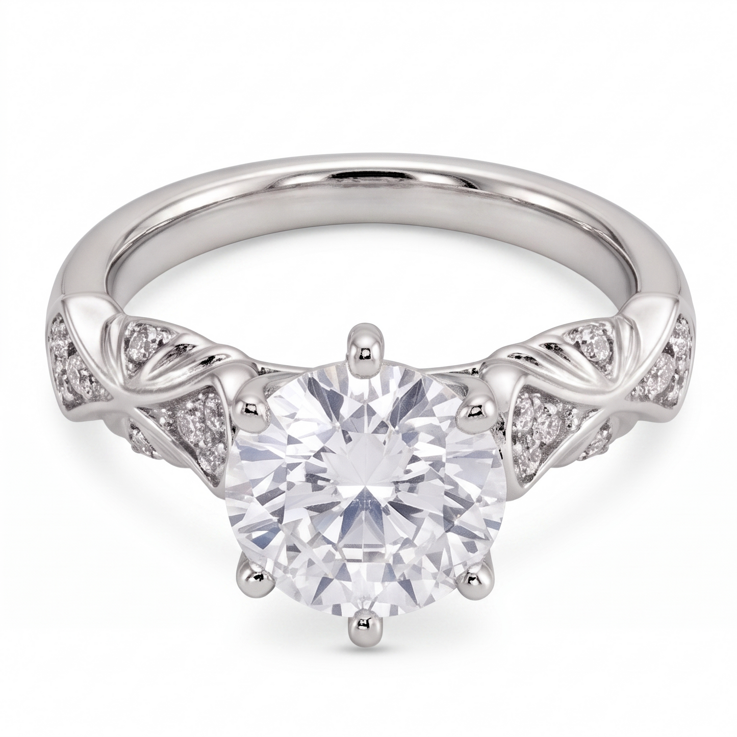 Antique Style Real Natural Earth Mined DIAMOND ( NOT LAB GROWN ) Anniversary Ring 1.76 Carats White Gold 14K