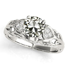 Antique Style Round Old Miner Natural Earth Mined Diamond Wedding Ring 4 Carats