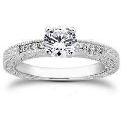 Antique Style Round Real Diamond Accented Ladies Ring 2.65 Carats