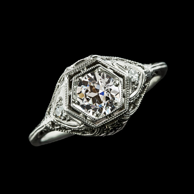 Antique Style Round Three Stone Ring Old Miner Real Diamonds 1.75 Carats