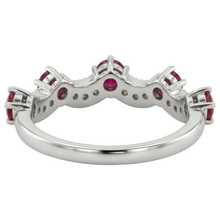 Antique Style Ruby Stone Ring White Gold 14K 2 Carats